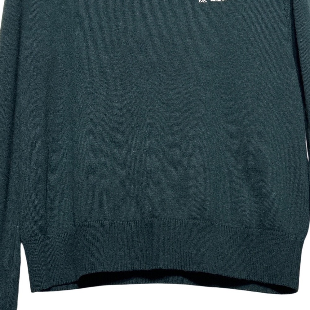 FRENCH CONNECTION Cash Blend Logo Jumper Forrest Green Le Weekend Size Small NWT - Picture 4 of 10